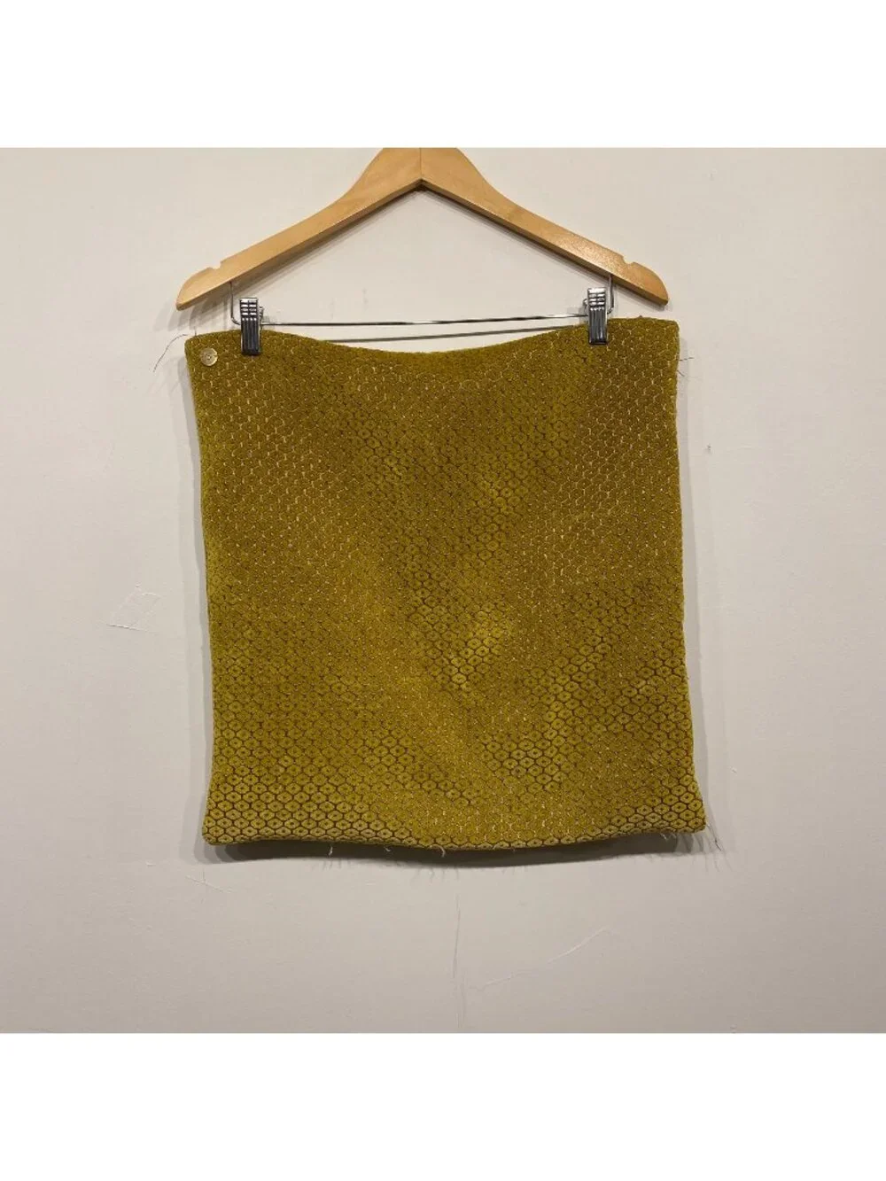 West Elm Gold Velvet Square Accent Pillow Case